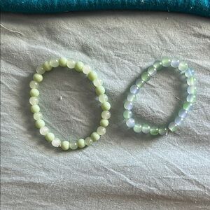 Green and Blue Beaded Bracelets